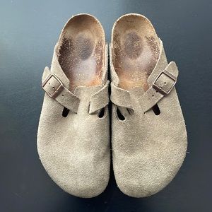 Birkenstock Boston Clog 39 taupe suede